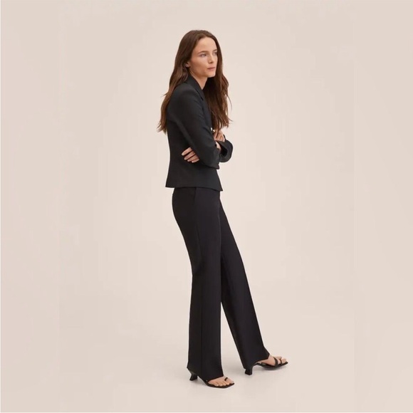 New Mango Double breasted blazer jacket black and gold buttons - Picture 10 of 11